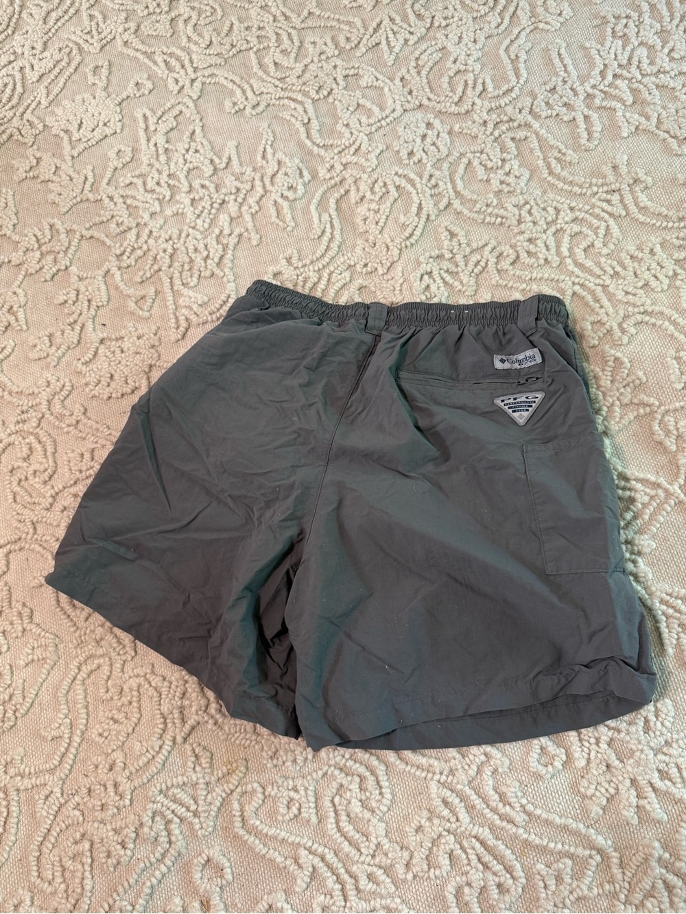 Columbia Men's Charcoal Athletic Shorts with Logo Patch